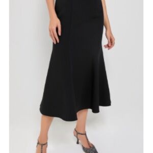 Tuckernuck Elegant Black Midi Skirt NWOT